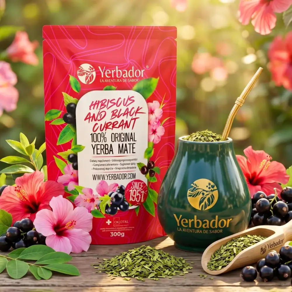 YERBA MATE – HIBISCUS I CZARNA PORZECZKA + NABIERAK BUKOWY