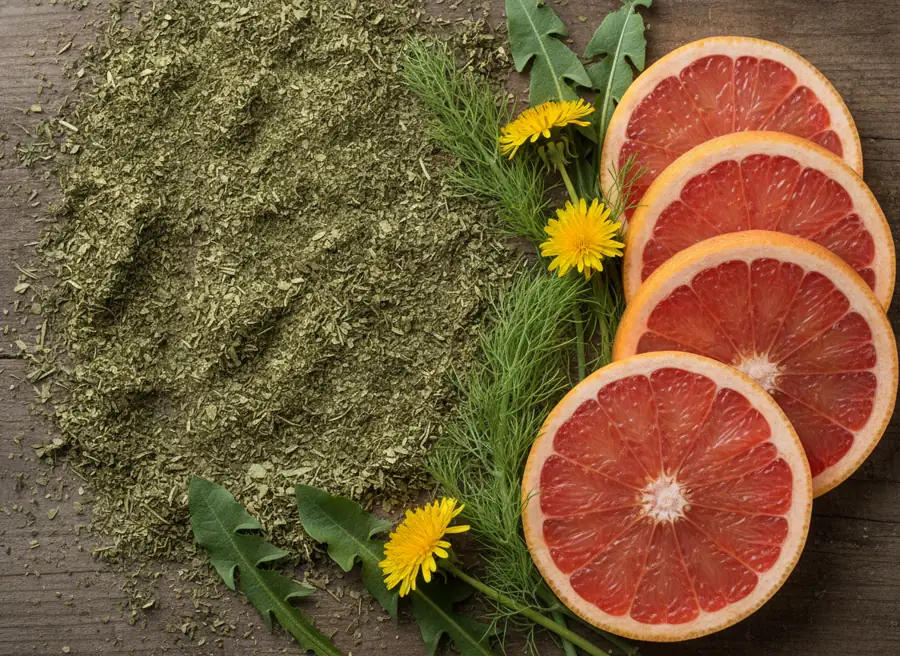 Susz yerba mate z grejpfrutem, fenkułem i mniszkiem lekarskim