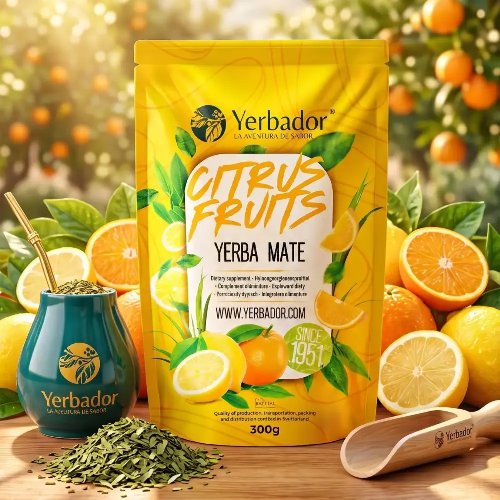 YERBA MATE YERBADOR – OWOCE CYTRUSOWE + BUKOWY NABIERAK YERBA MATE YERBADOR – OWOCE CYTRUSOWE + BUKOWY NABIERAK