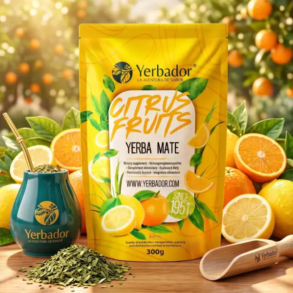 YERBA MATE YERBADOR – OWOCE CYTRUSOWE + BUKOWY NABIERAK