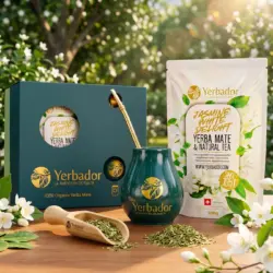 ZESTAW PREZENTOWY YERBA MATE – BIAŁY JAŚMIN + NABIERAK BUKOWY