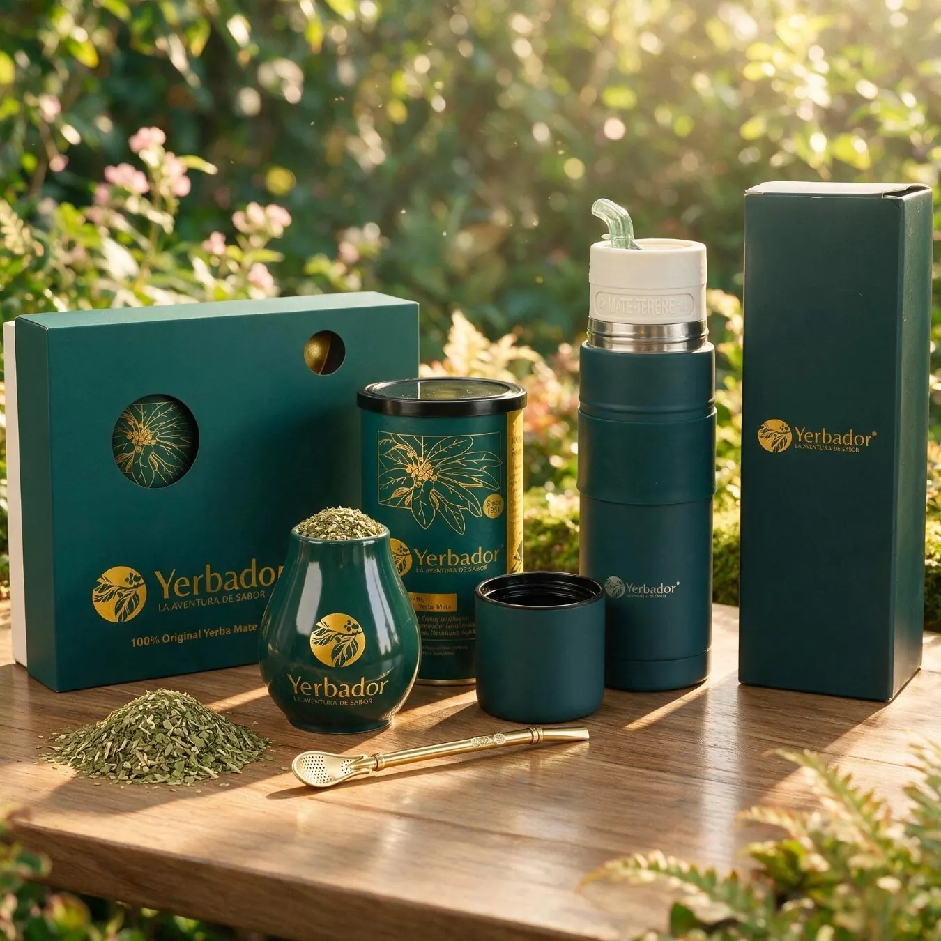 zestaw startowy z termosem do kontroli temperatury wody przy parzeniu yerba mate