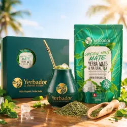 ZESTAW STARTOWY YERBA MATE – ZIELONA MIĘTA – YERBA MATE + ZIELONA HERBATA + NABIERAK BUKOWY