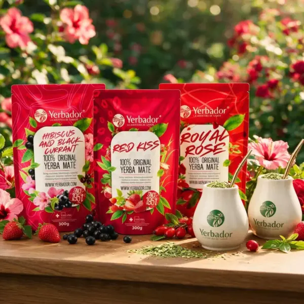 ZESTAW ŚWIĄTECZNEJ MIŁOŚCI – RED KISS + RÓŻA + HIBISKUS + 2 MATERO + 2 BOMBILLE