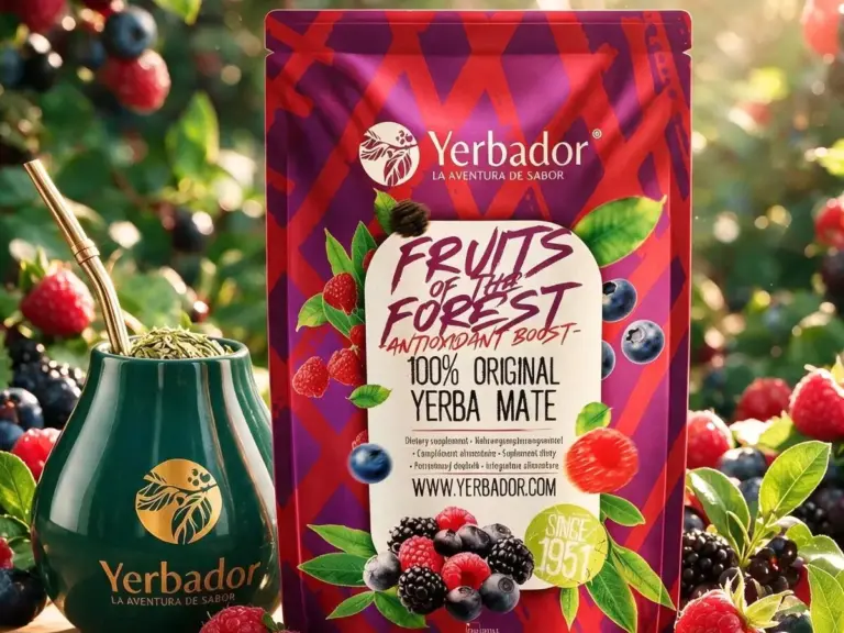 Yerba mate Fruits of the Forest wśród malin, jeżyn i borówek