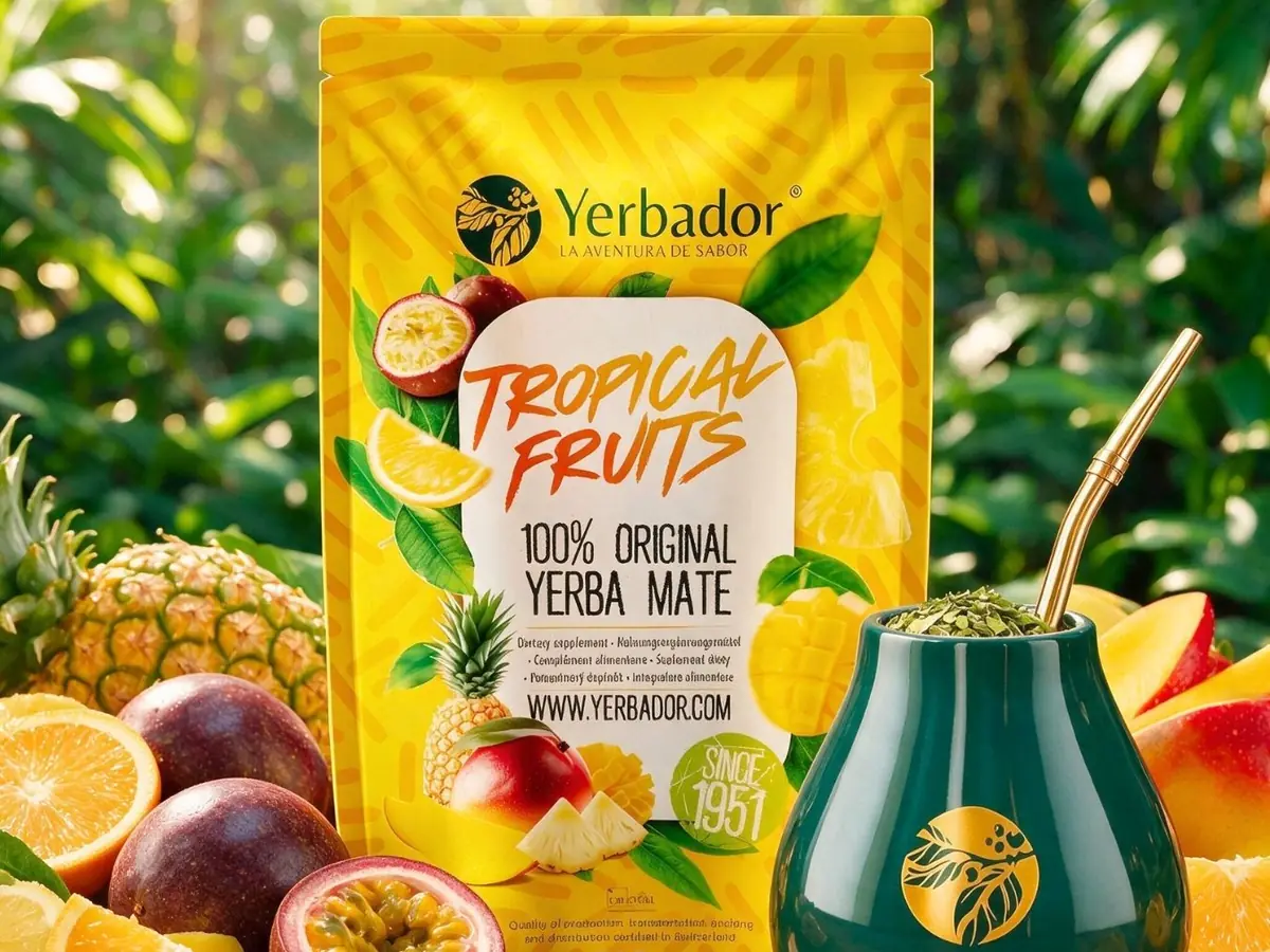 Yerba mate Tropical Fruits z ananasem, marakują i pomarańczą