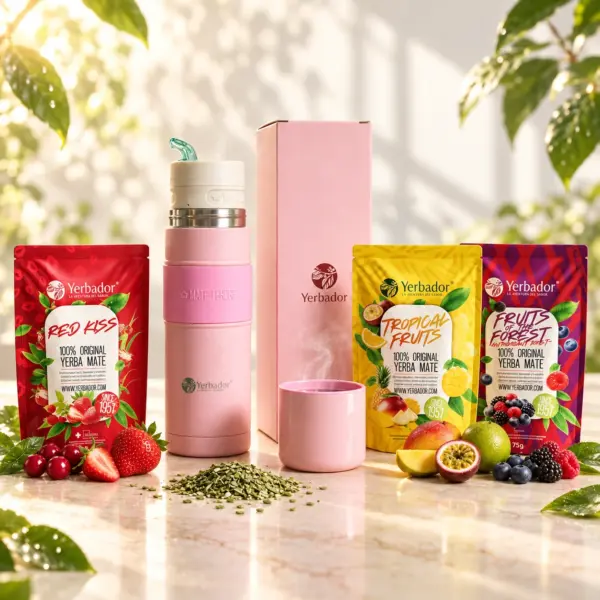TERMOS DO YERBA MATE – PUDROWY RÓŻ oraz GRATIS 3x yerba Mate 75G