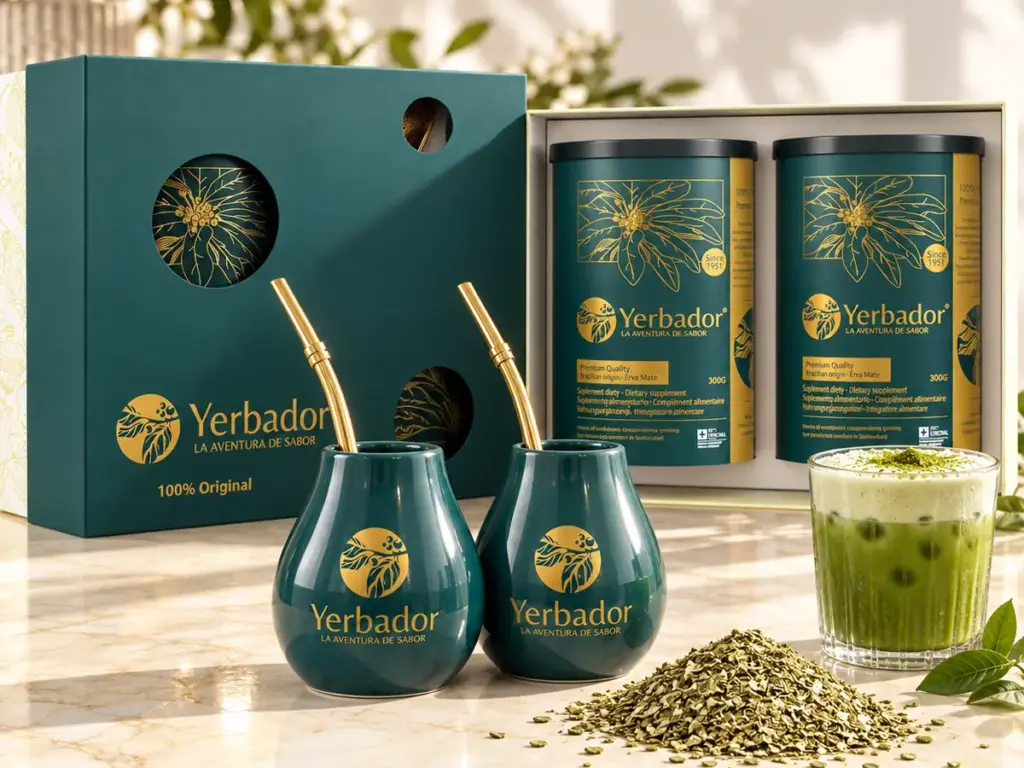 Zestaw dla dwojga: dwa matero Yerbador i dwie puszki yerba mate
