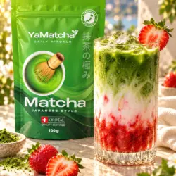 Truskawkowe matcha latte z YaMatcha 100 g